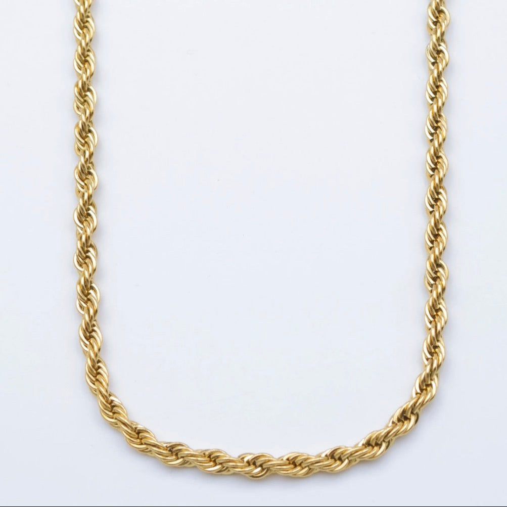 Collier chaîne torsadée - Acier inoxydable