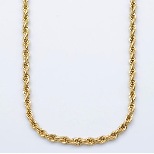 Collier chaîne torsadée - Acier inoxydable